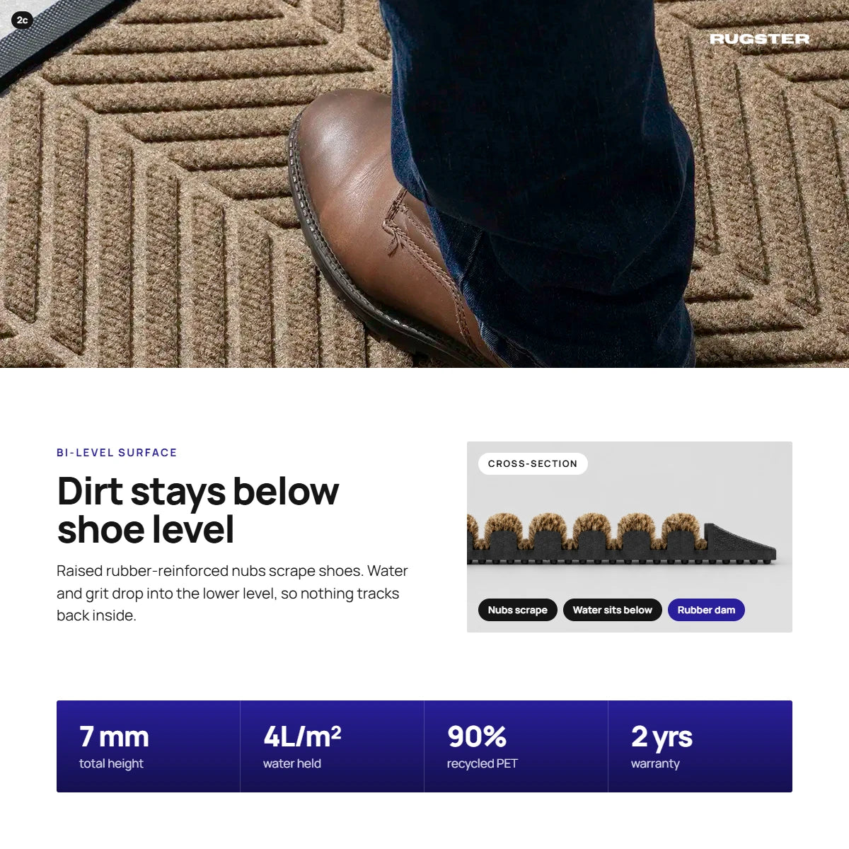 WaterHog® Chevron Buitenmat